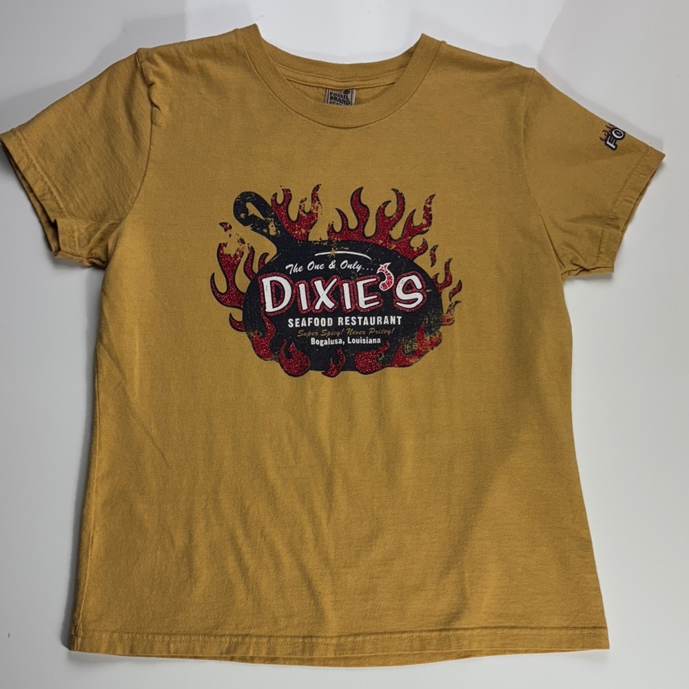 Y2K Fossil Mustard Baby Tee Shirt Women’s Large
